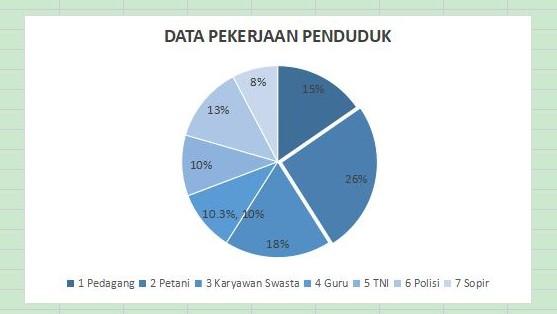 contoh grafik pie di excel